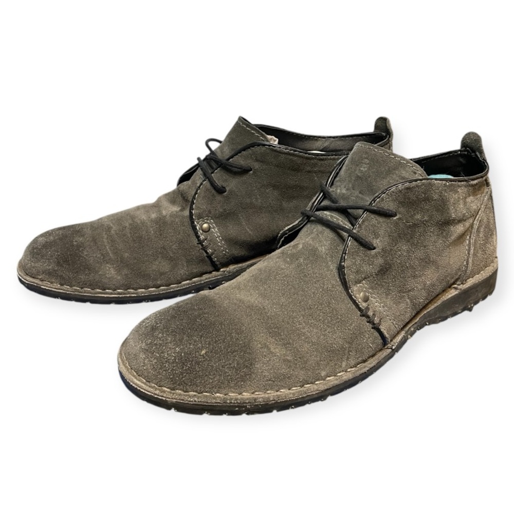Men's Crevo Longport Suede Chukka Shoes Size 9.5 Charcoal